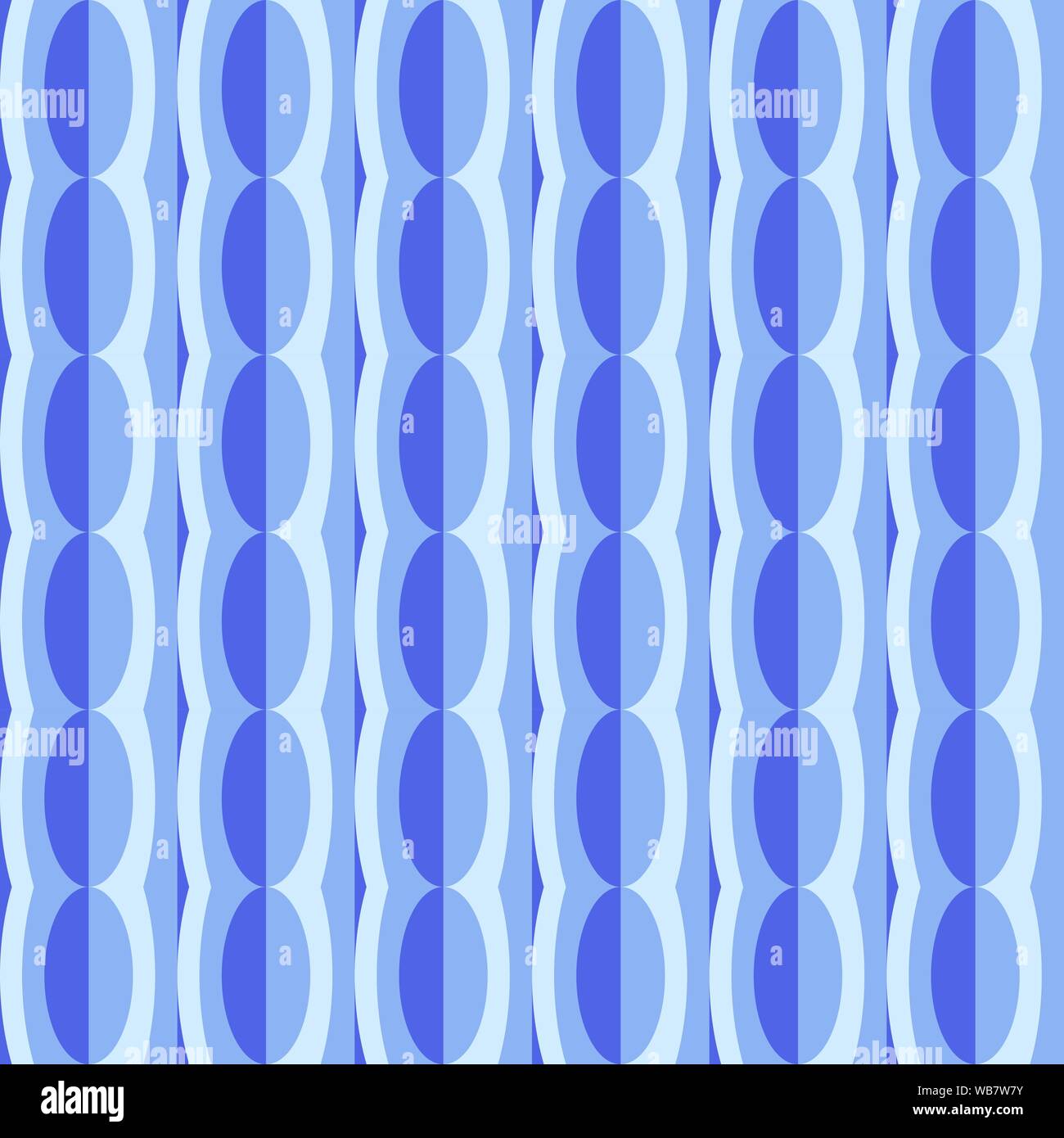 Abstract flat seamless pattern with oval chains. Timeless simple vector ...