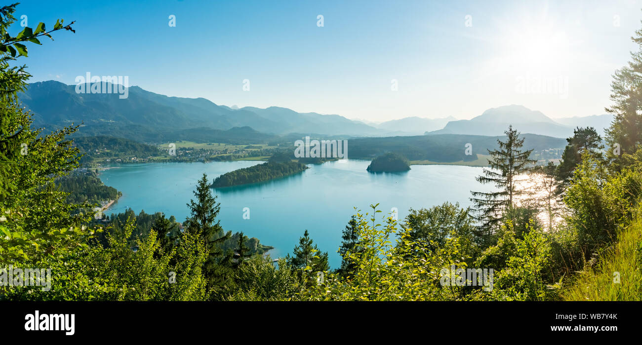 Lake Faaker See in Kärnten Carinthia, Austria during summer Stock Photo