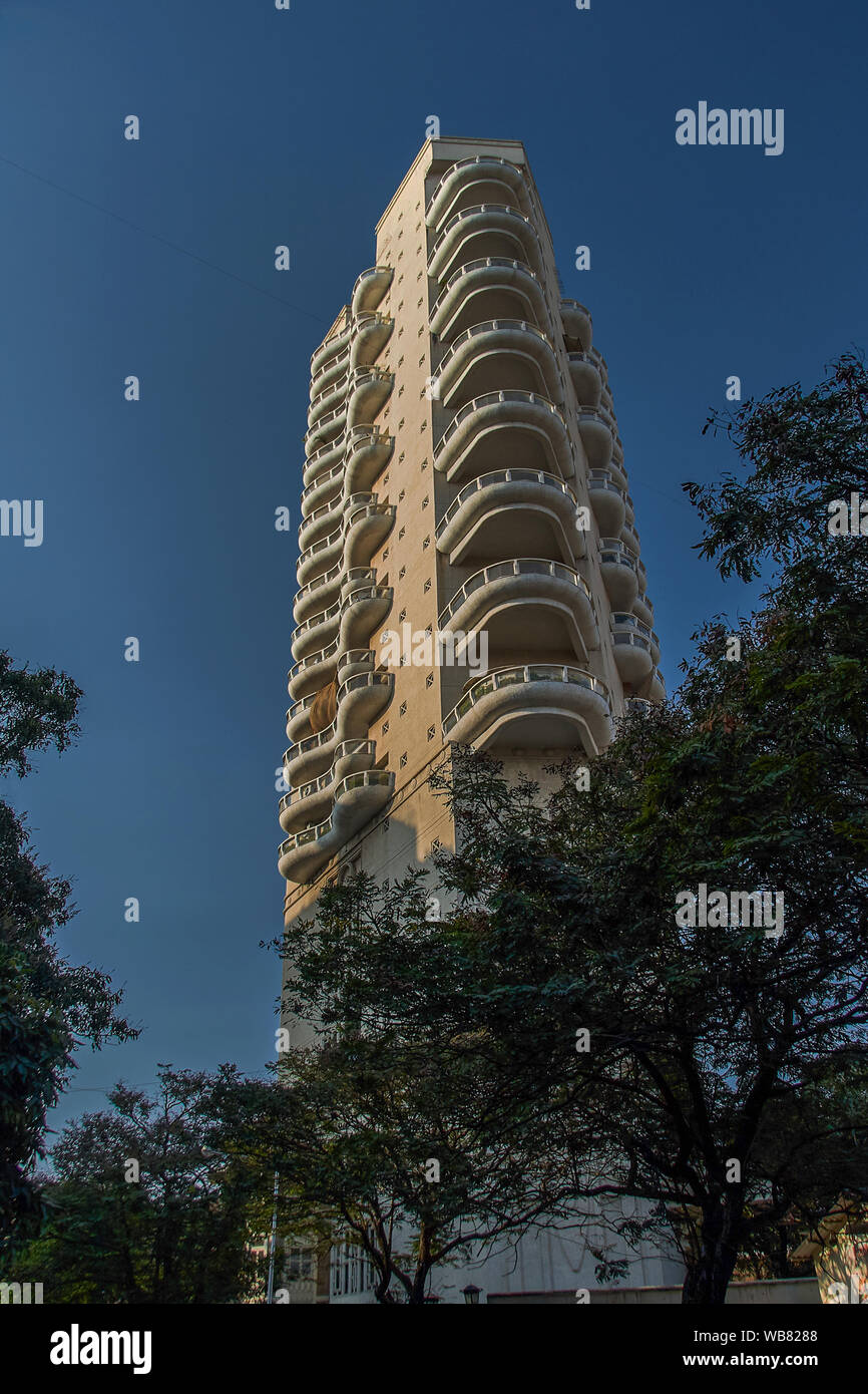 22jan2005 Architecture towering Buckley Court , Colaba , Bombay Mumbai , Maharashtra , India