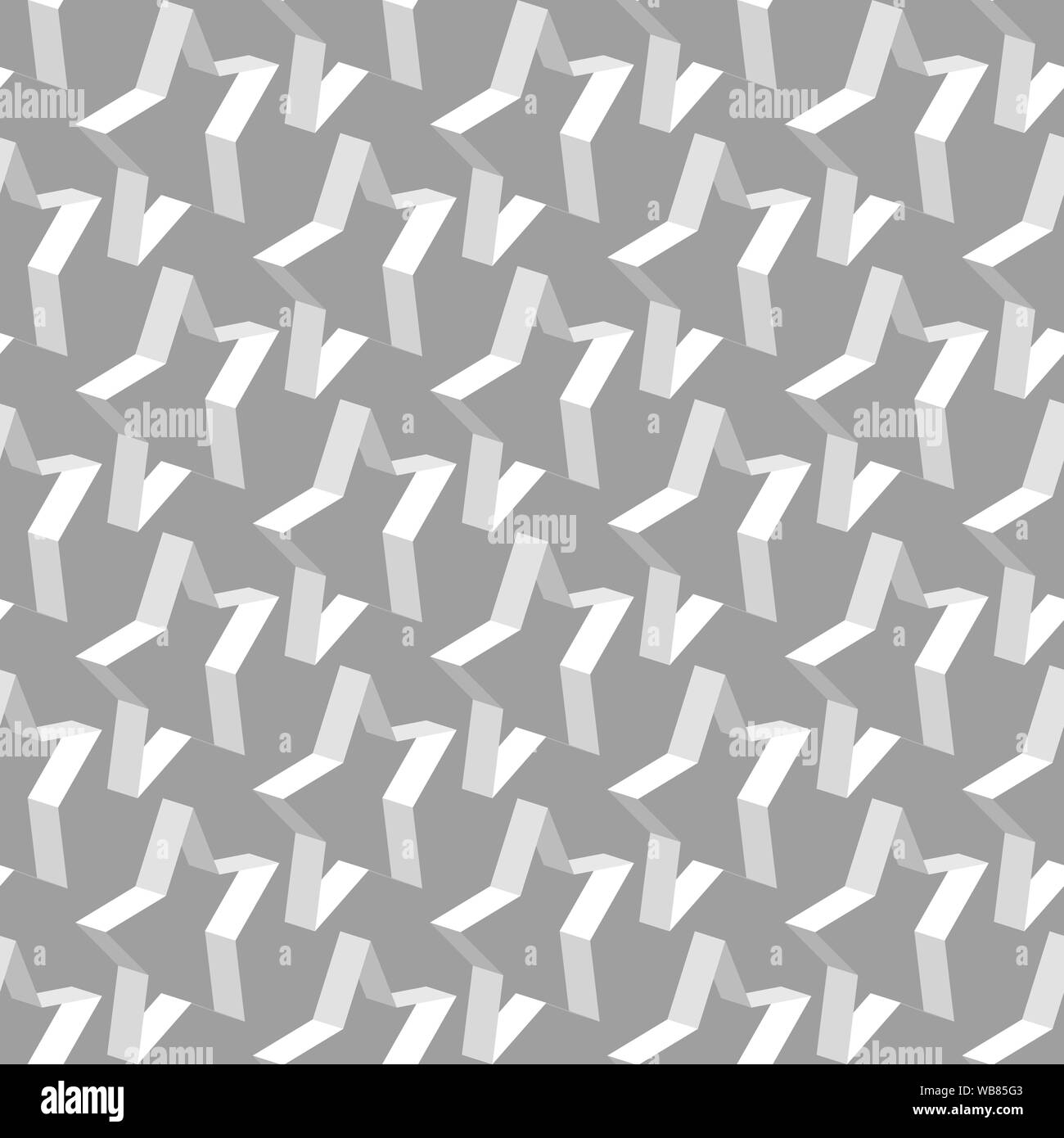 Seamless pattern background with 3d stars, EPS10. Clipping mask applied. This pattern is available as Swatches. Stock Vector