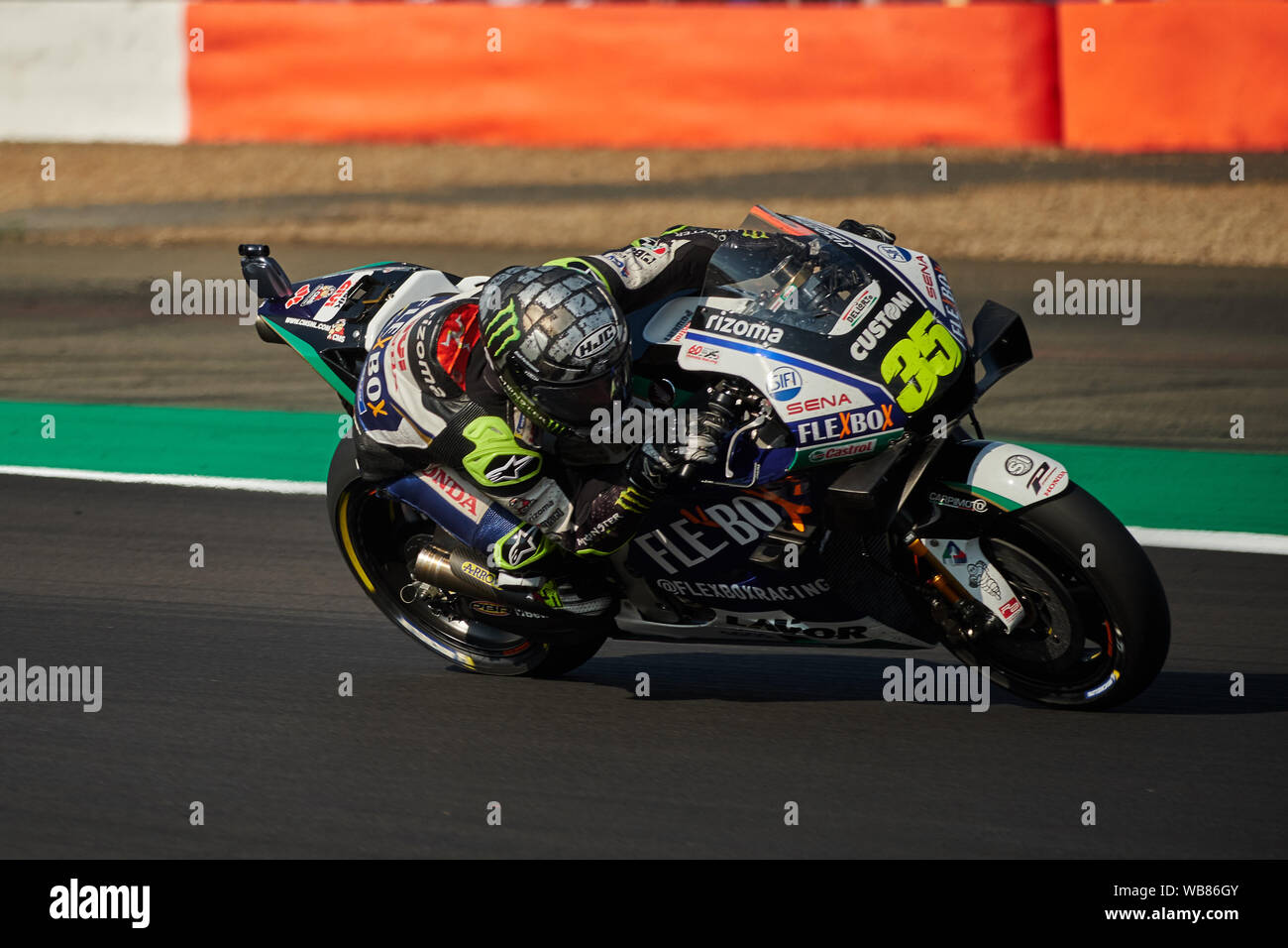 Towcester, Northamptonshire, UK. 25th Aug, 2019. Cal Crutchlow (GBR) and LCR Honda CASTROL during the 2019 GoPro British Grand Prix Moto GP at Silverstone Circuit. Credit: Gergo Toth/Alamy Live News Stock Photo