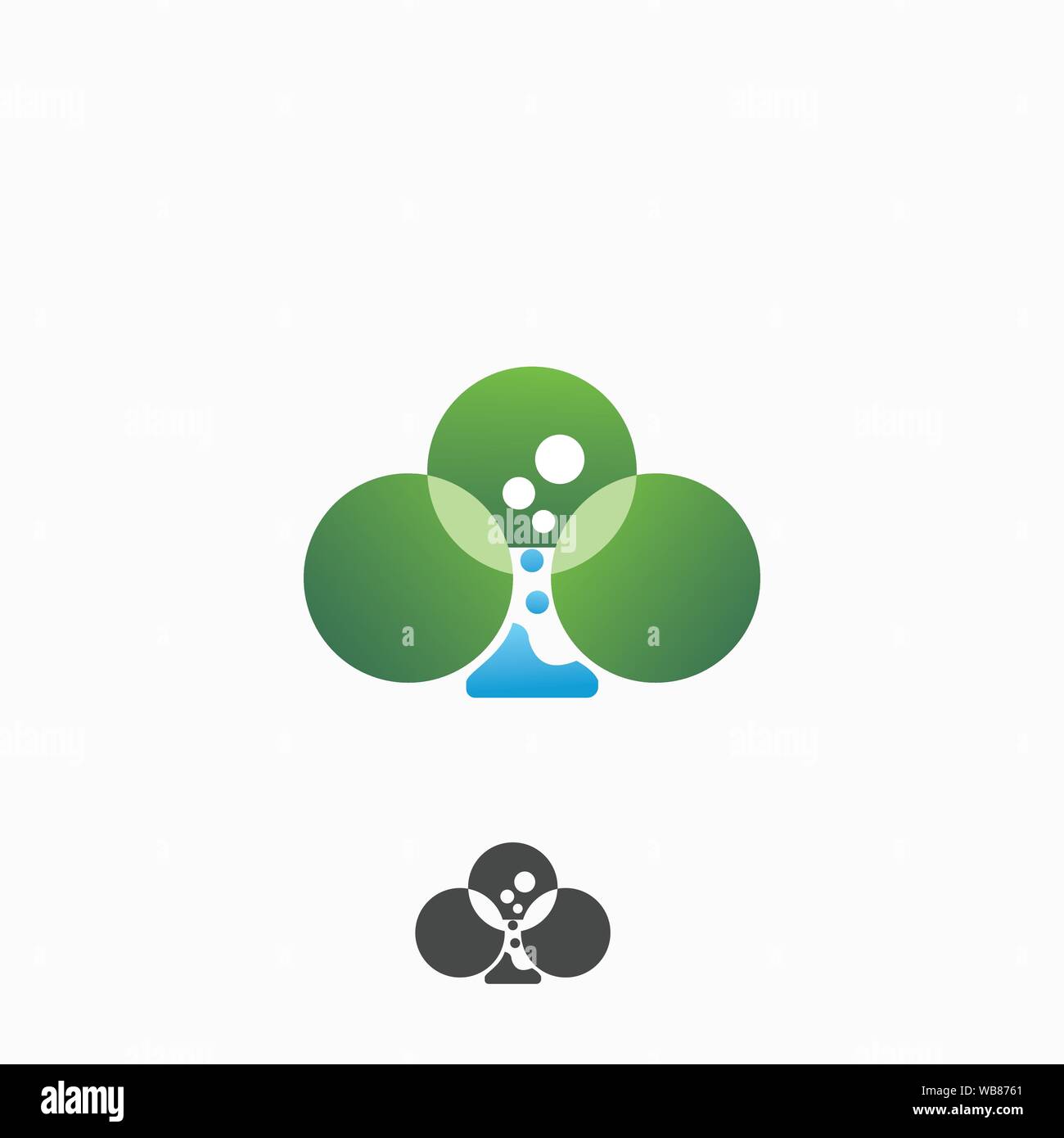Lap Plant Logo Design Template Stock Vector