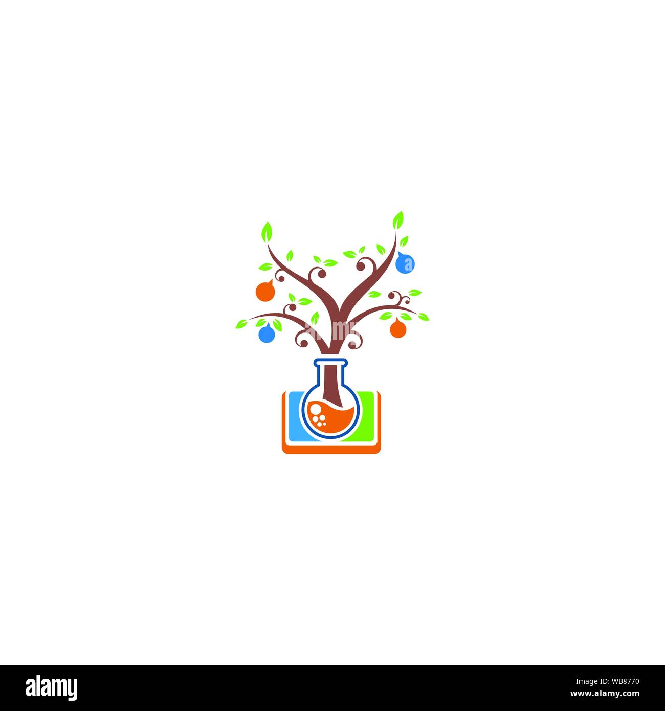 Lap Plant Logo Design Template Stock Vector