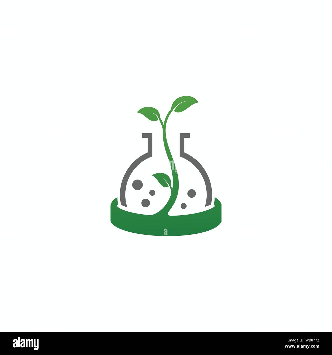 Lap Plant Logo Design Template Stock Vector