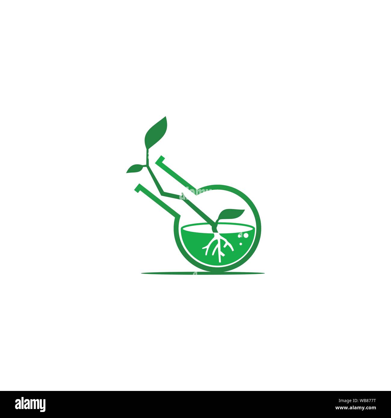 Lap Plant Logo Design Template Stock Vector