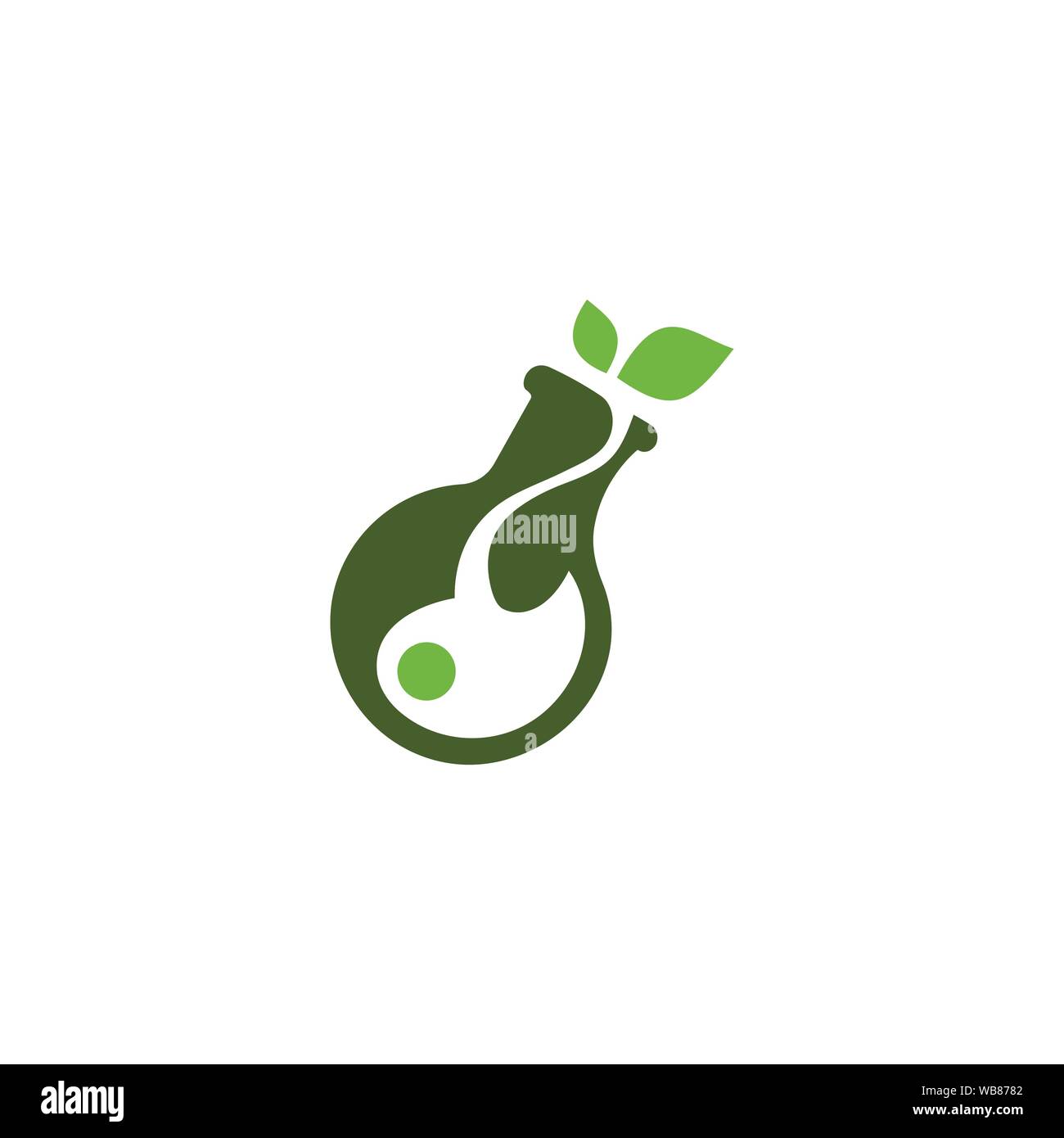 Lap Plant Logo Design Template Stock Vector