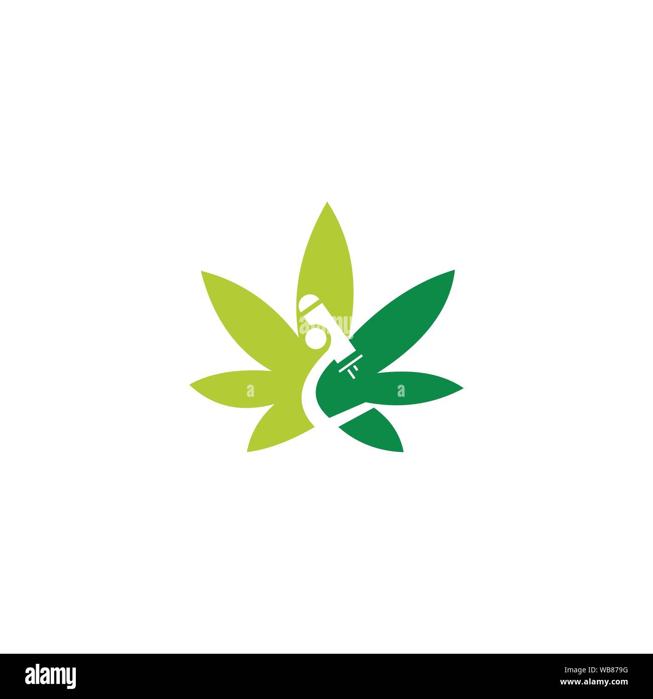 Lap Plant Logo Design Template Stock Vector