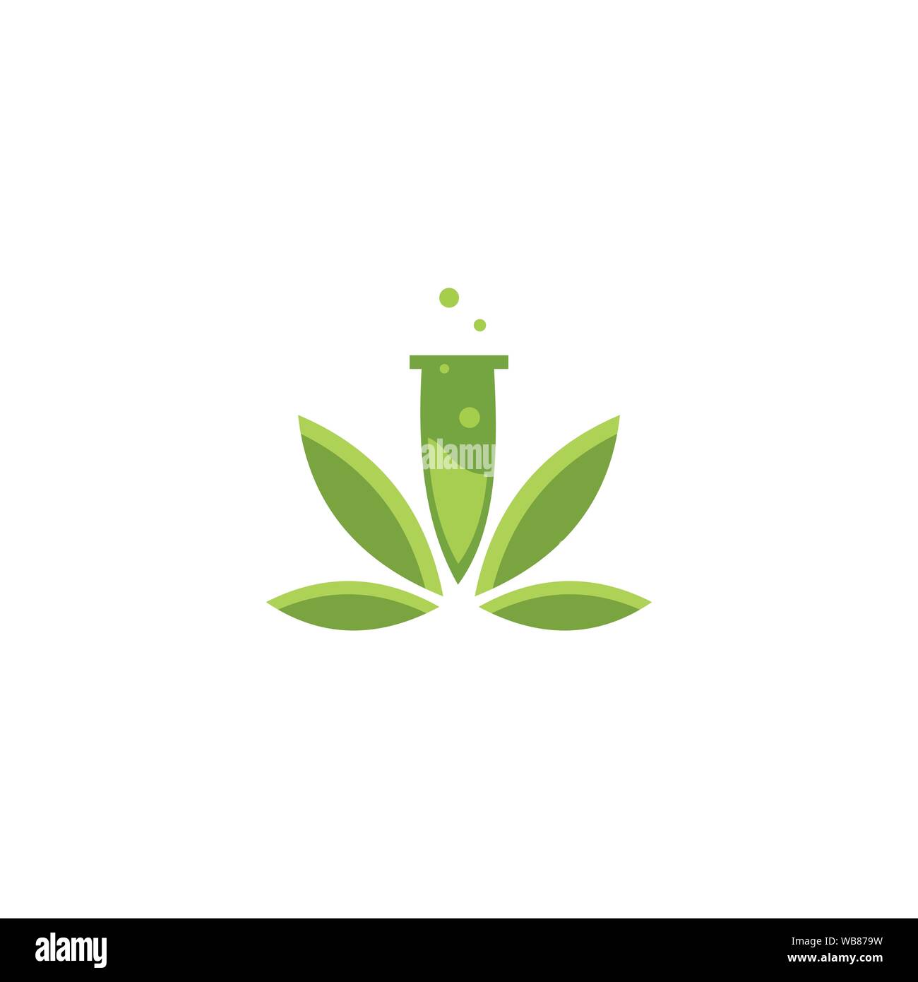 Lap Plant Logo Design Template Stock Vector