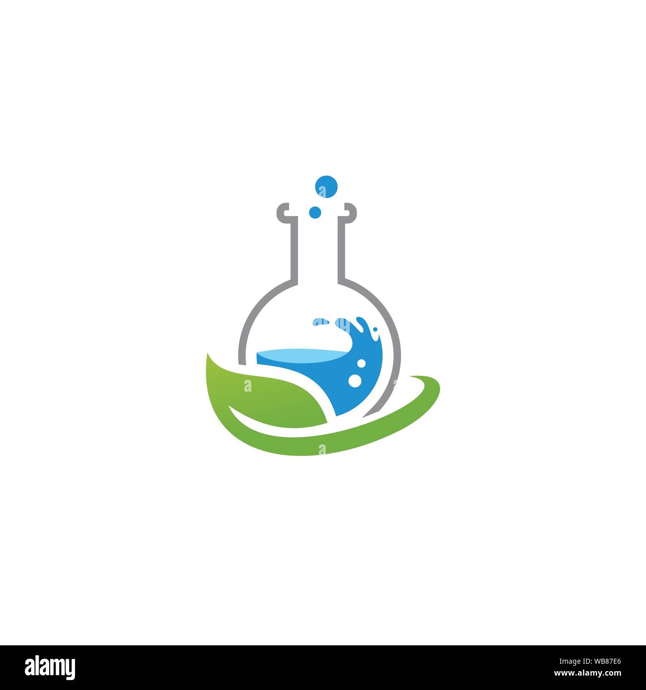 Lap Plant Logo Design Template Stock Vector