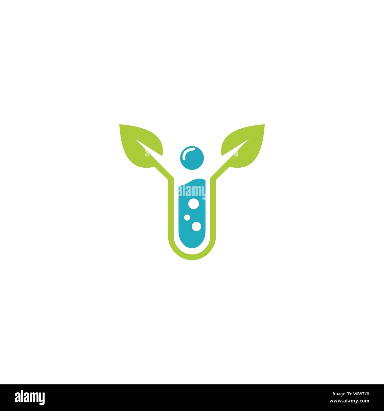 Lap Plant Logo Design Template Stock Vector