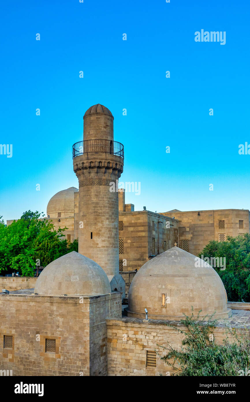 Rear view of the Palace of the Shirvanshahs, Baku, Azerbaijan Stock Photo