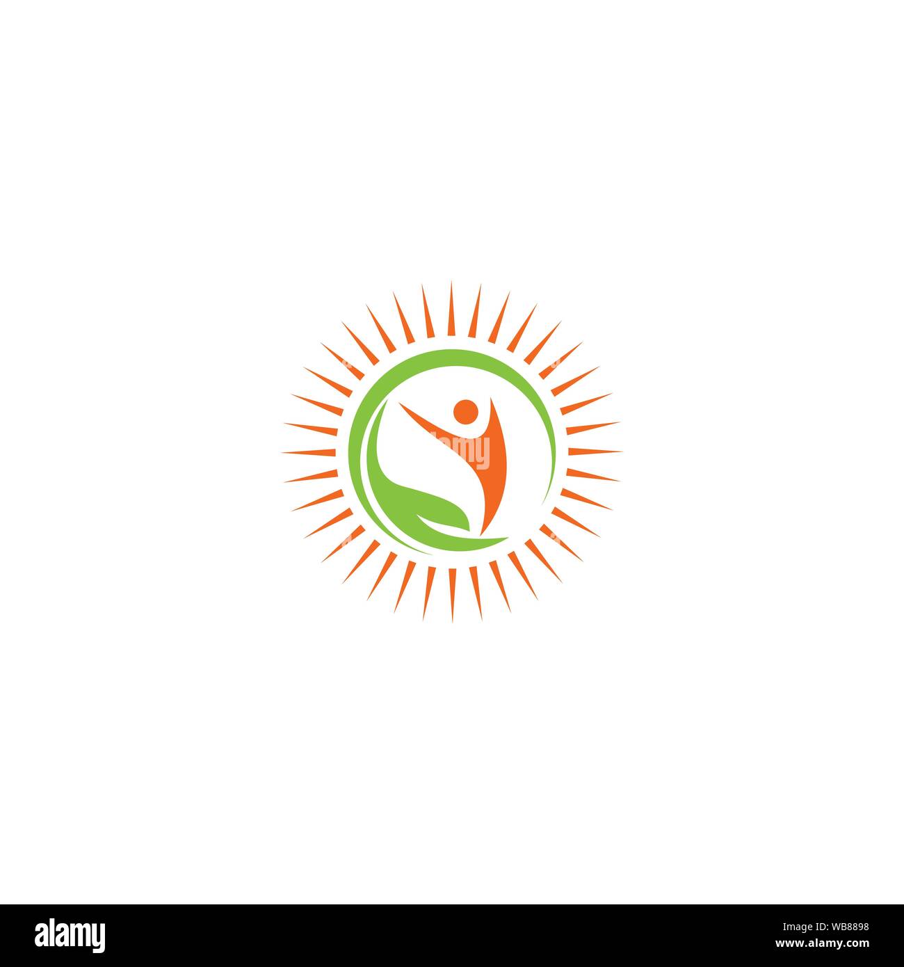 Medicine Logo.Green Fit of health Stock Vector