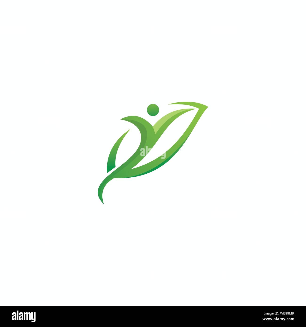 Medicine Logo.Green Fit of health Stock Vector