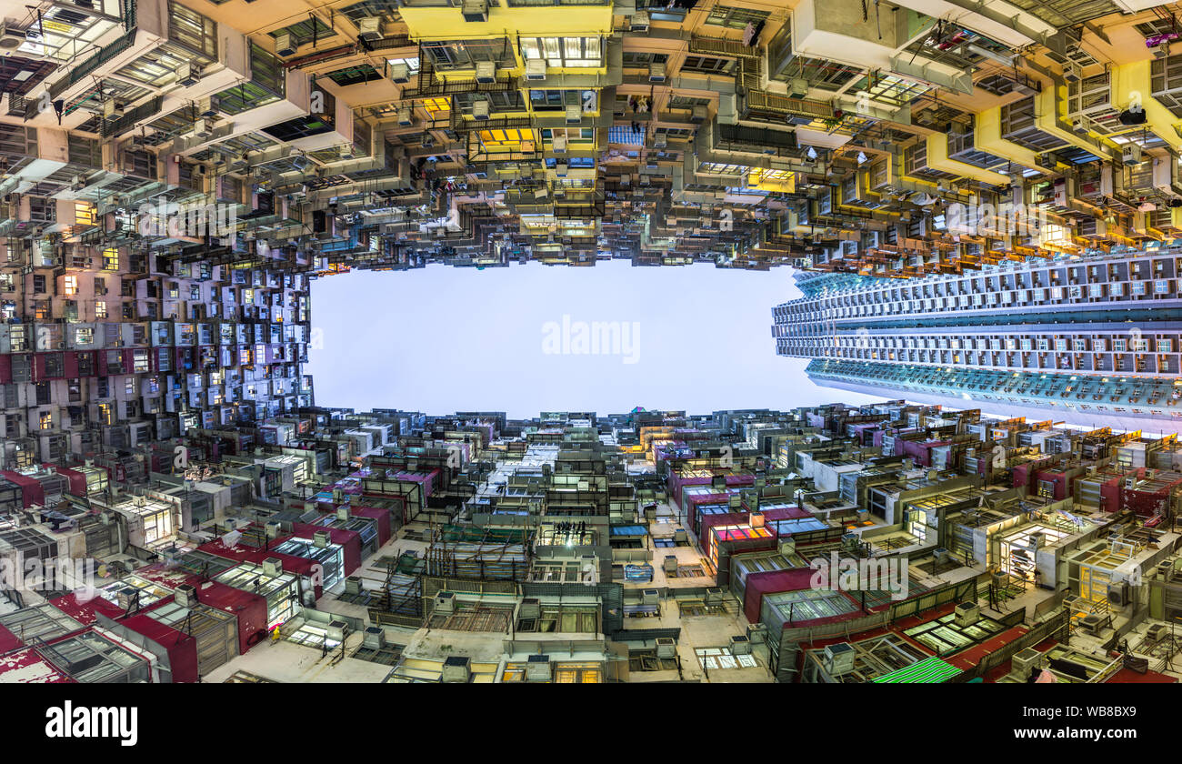 High Density Residences Reference: Hong Kong High Density Residence And Condominium Stock Photo