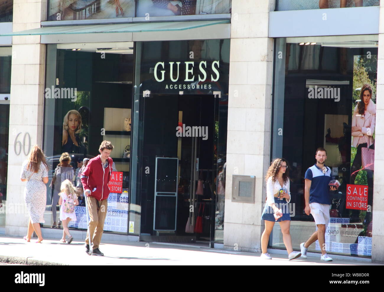 The Guess store in a prime posiition along Brompton Road amongst the Luxury  brands in London's prestige shopping area in Knightsbridge Stock Photo -  Alamy