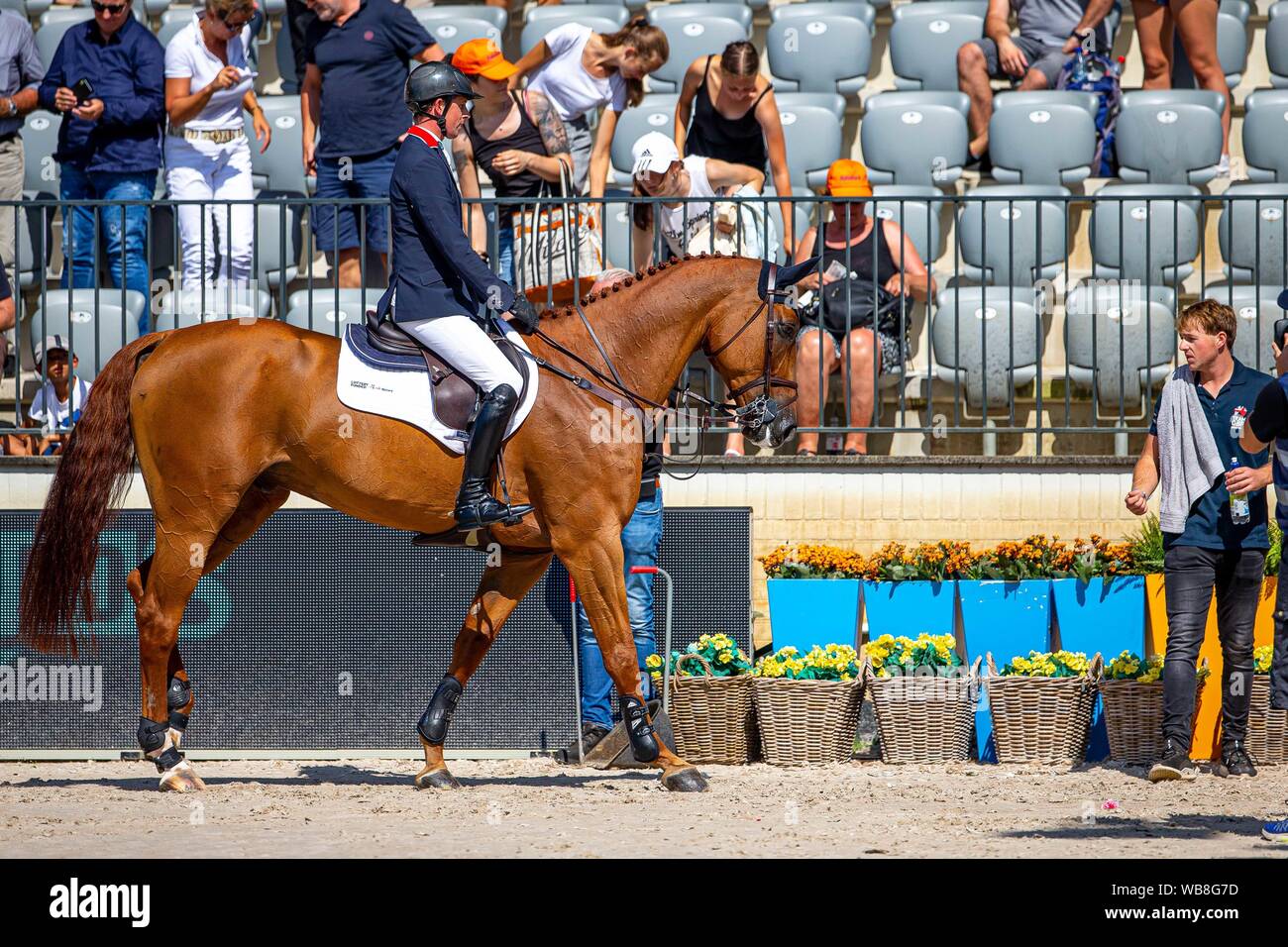 Rotterdam, Netherlands. 25th Aug, 2019. Ben Maher (GBR) riding Explosion W in the Individual Final Round A at the at the Longines FEI European Championships. Showjumping. Credit Elli Birch/SIP photo agency/Alamy live news. Credit: Sport In Pictures/Alamy Live News Stock Photo