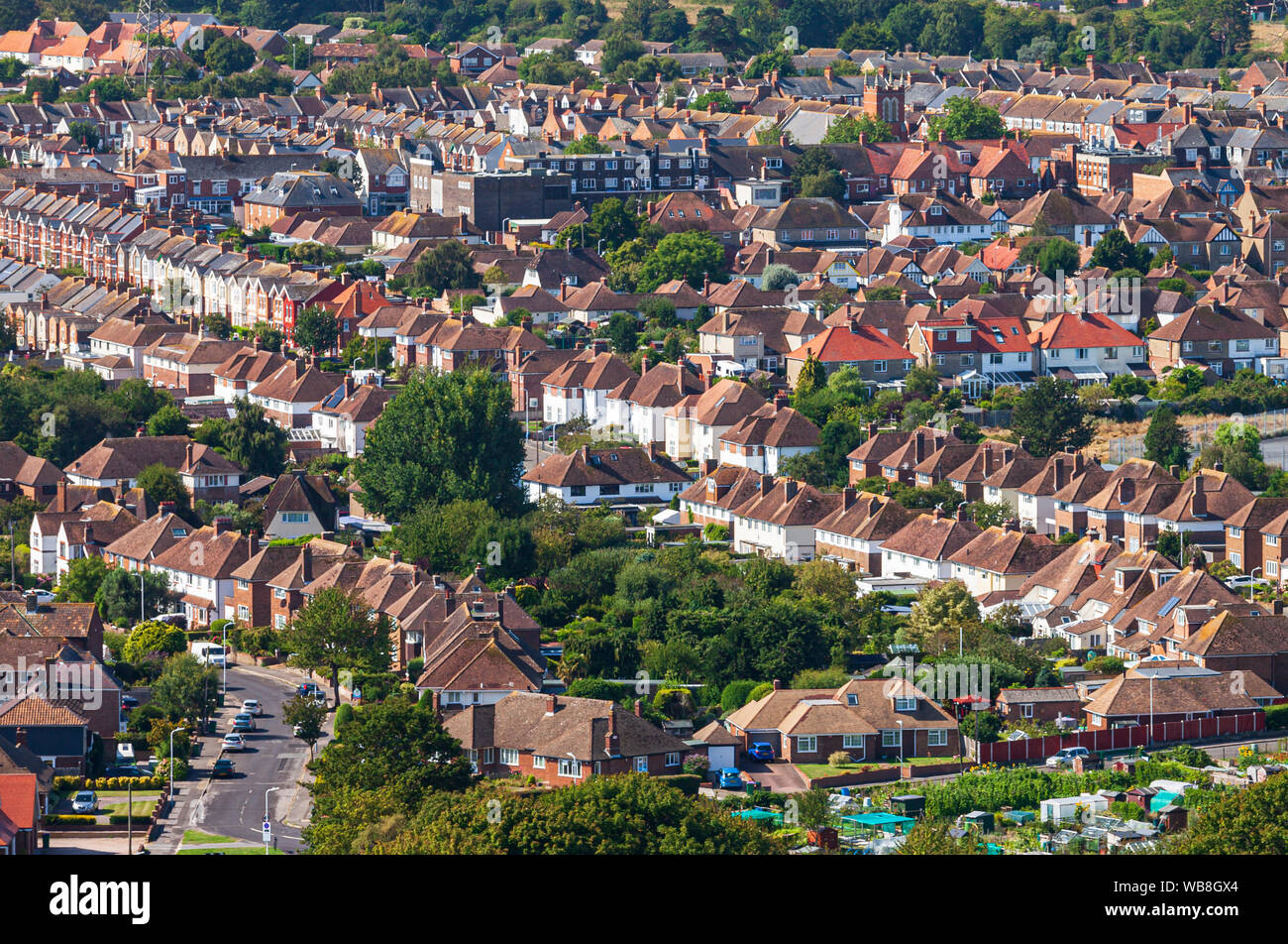 UK housing, Folkestone, Kent Stock Photo Alamy