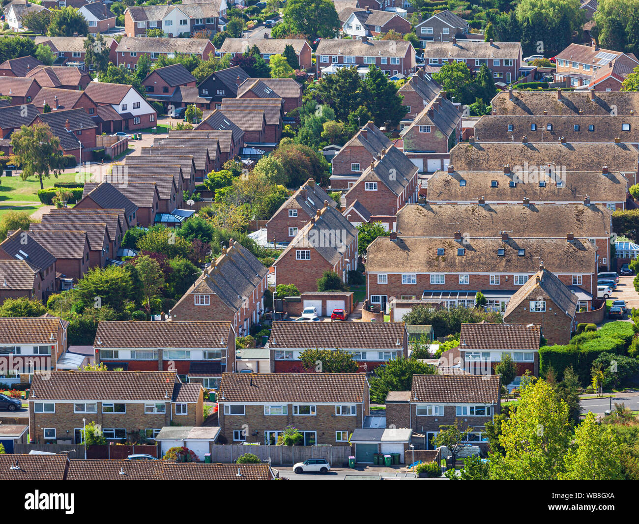 UK housing, Folkestone, Kent. Stock Photo