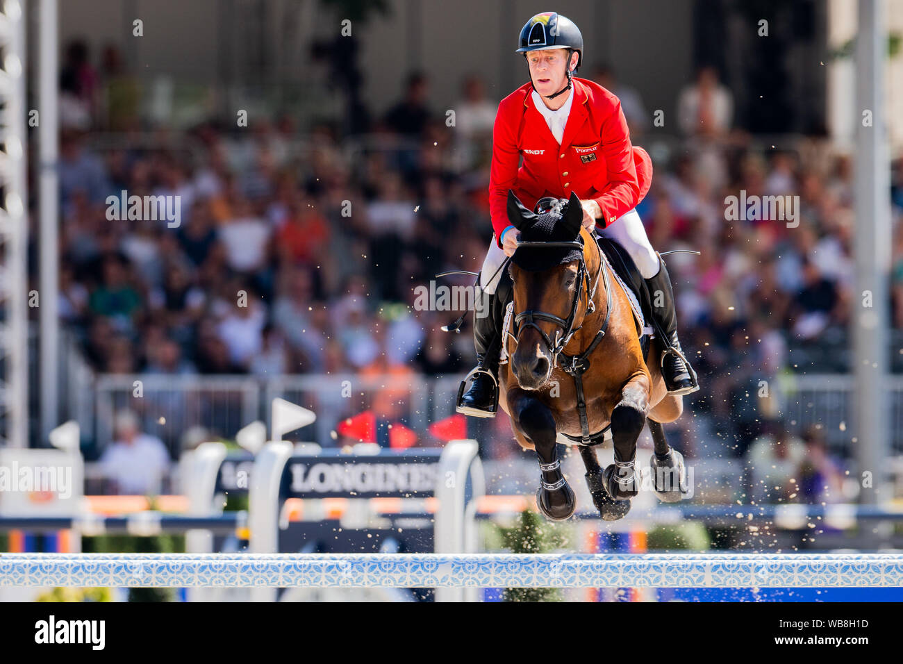 Euro Equestrian Rider Rotterdam, Netherlands. 25th Aug, 2019. European Championships ...