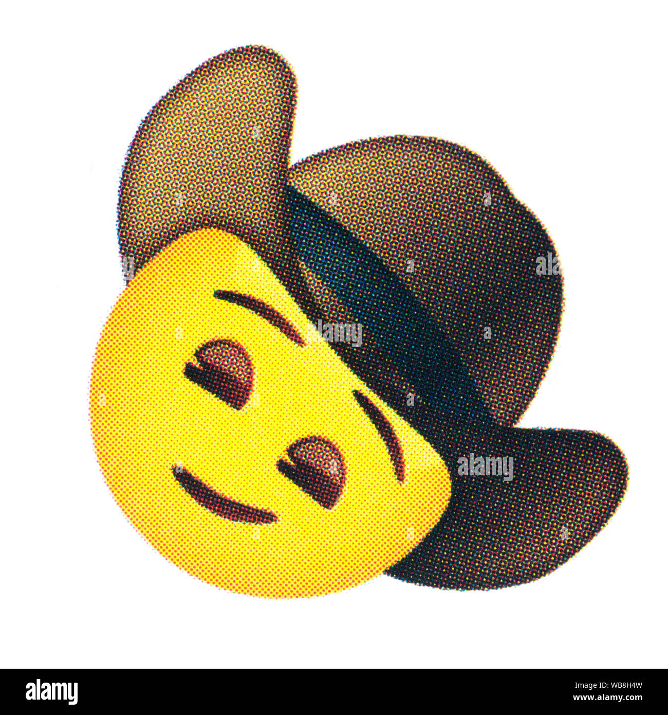 Face with cowboy hat emoticon Stock Photo