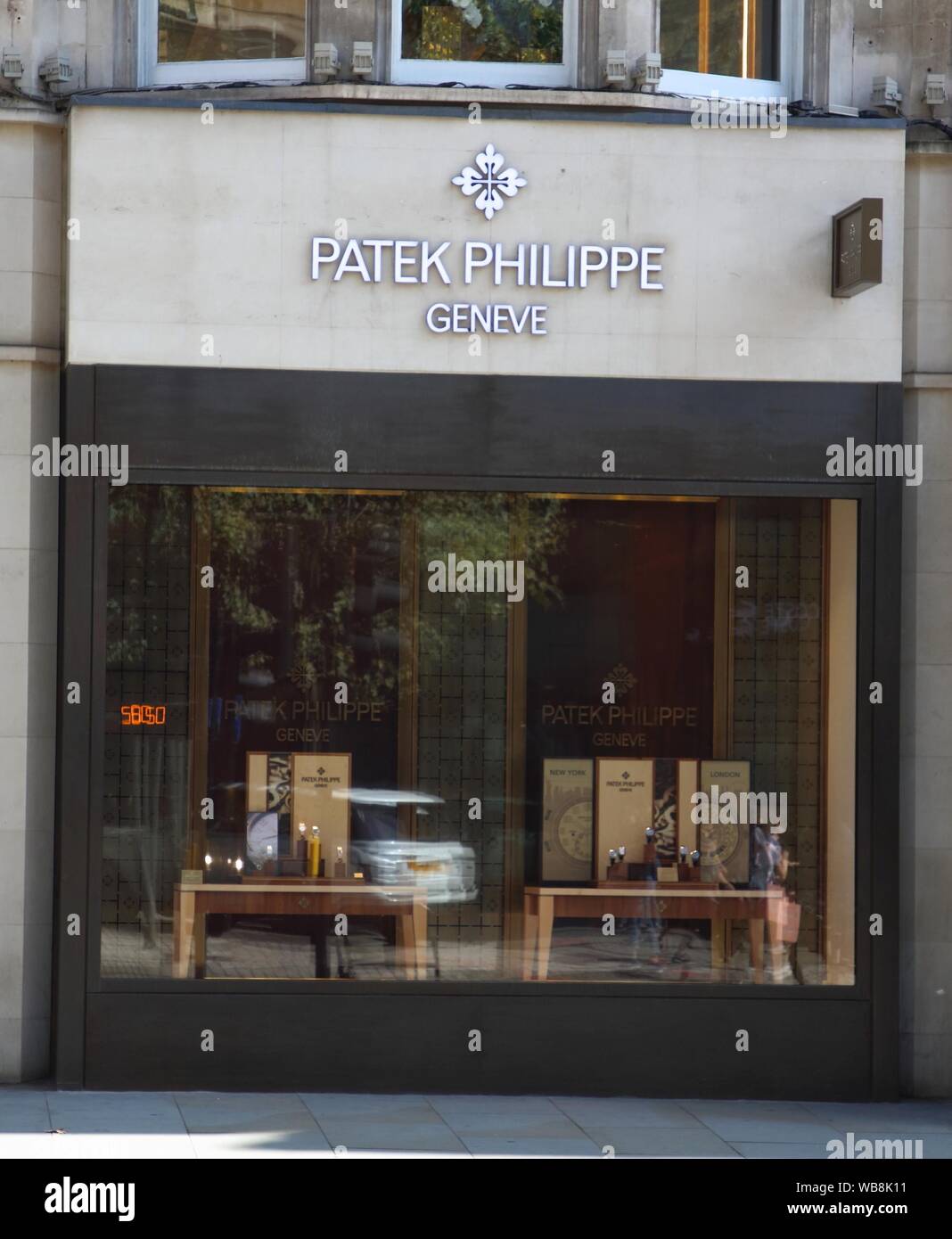 Swiss jewellers Patek Phillippe amongst the Luxury brands in London's