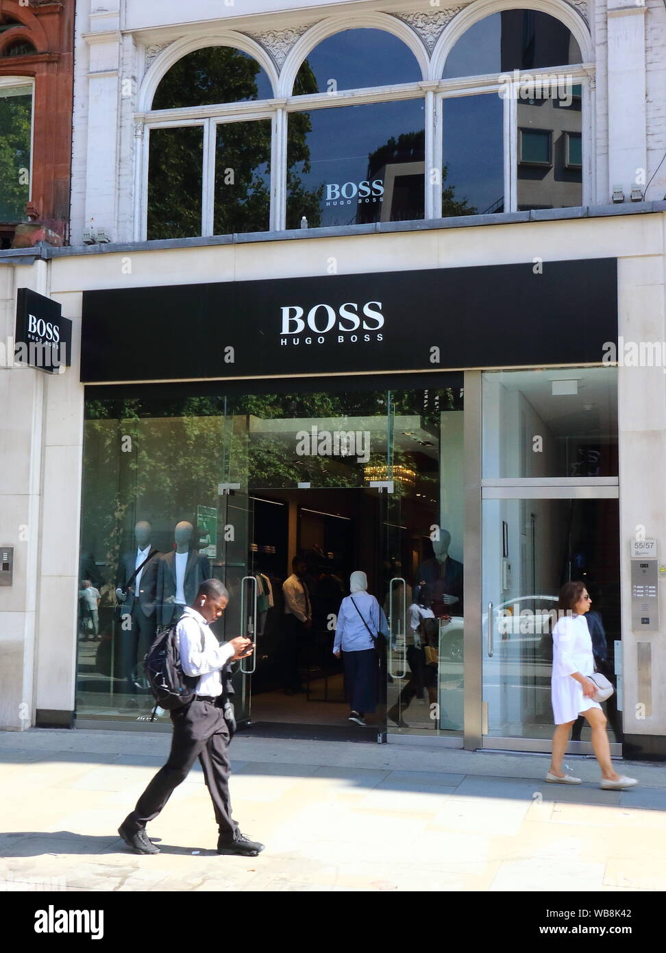 Hugo Boss store amongst the Luxury brands in London's prestige shopping  area in Knightsbridge Stock Photo - Alamy