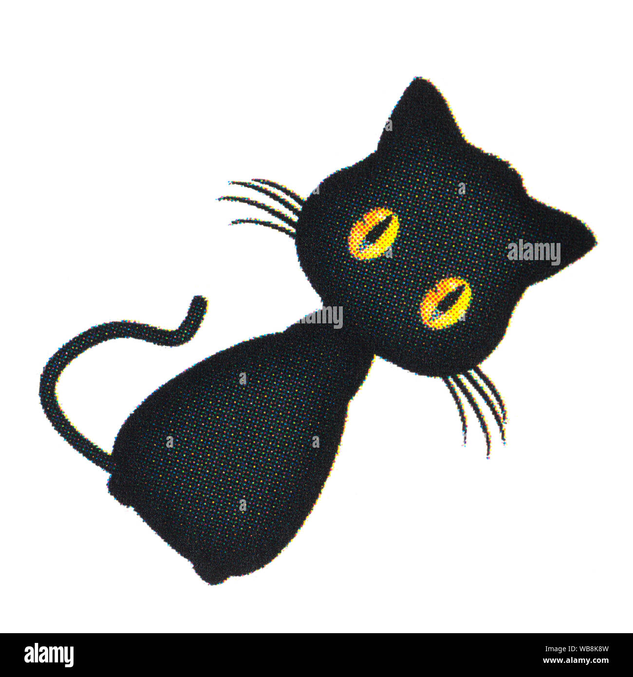 Set Of Black Cat Emoji Crazy Kitten With Different Emotions Angry