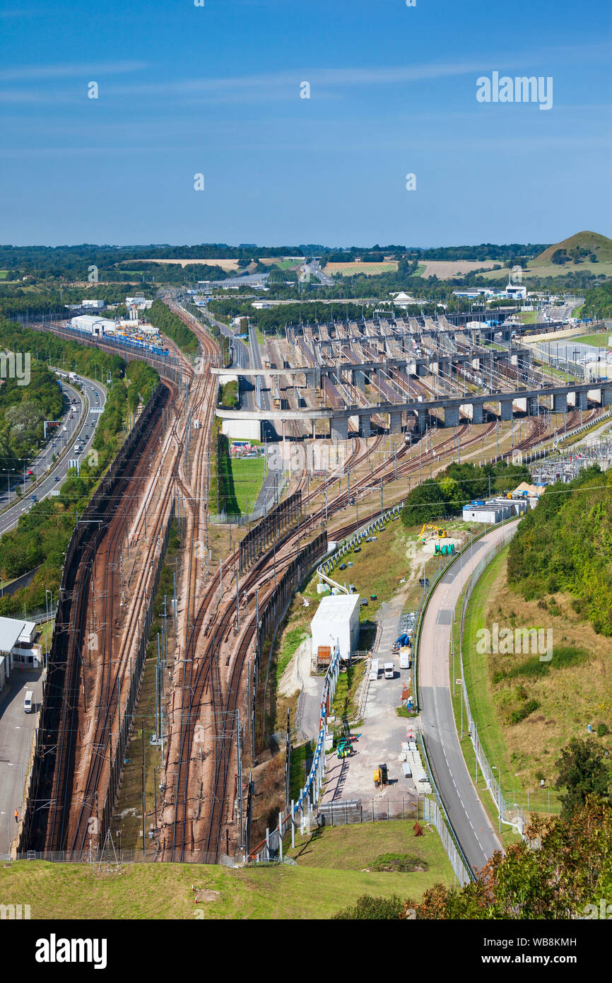 Eurotunnel Folkestone Terminal, Cheriton, Folkestone, Kent, Stock Photo