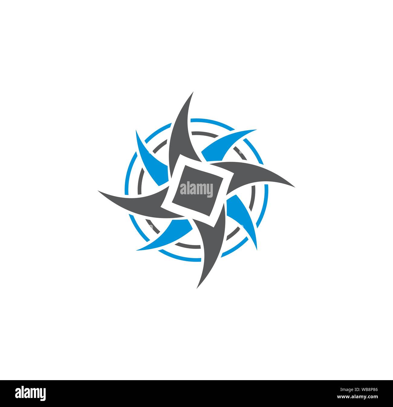 Windrose icon on background for graphic and web design. Simple ...