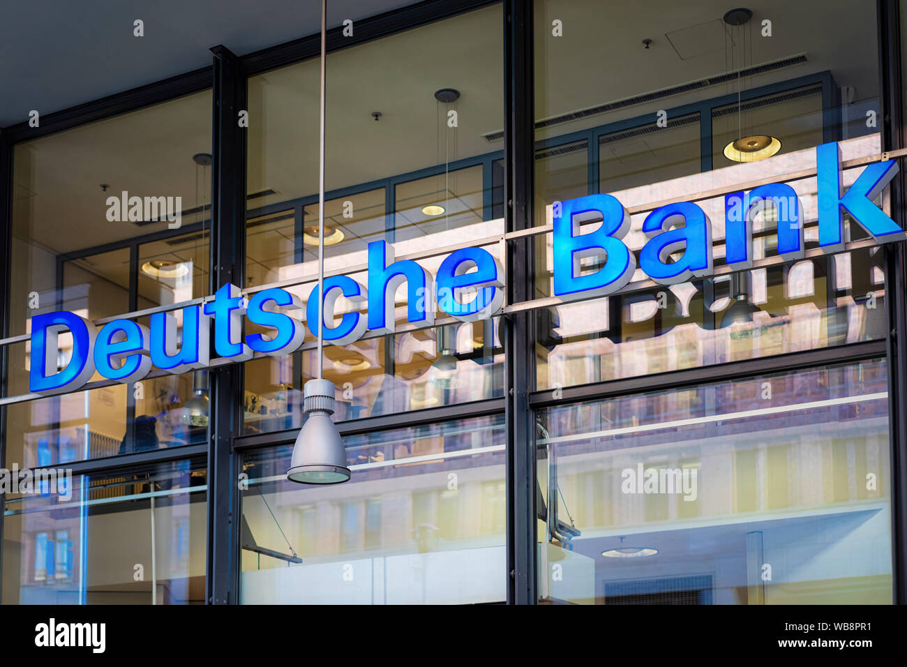 Berlin Germany December 13 2017 Deutsche Bank Street Plate