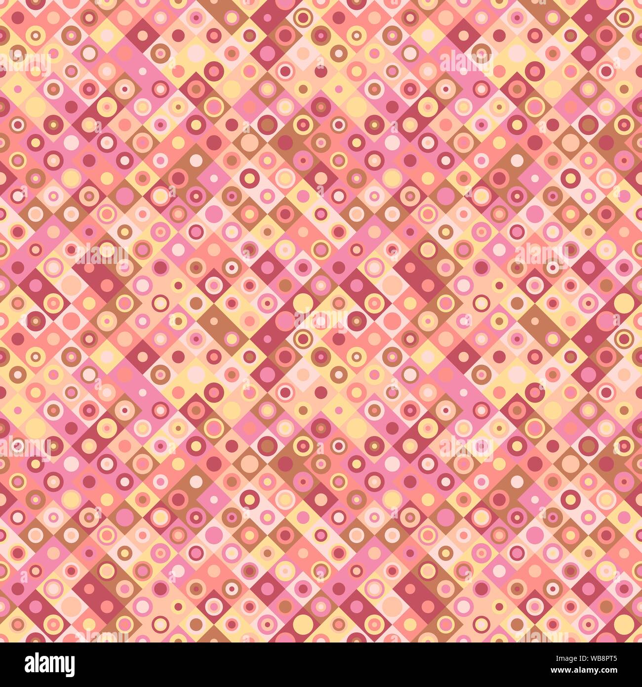 Seamless square and circle pattern background - abstract vector graphic ...