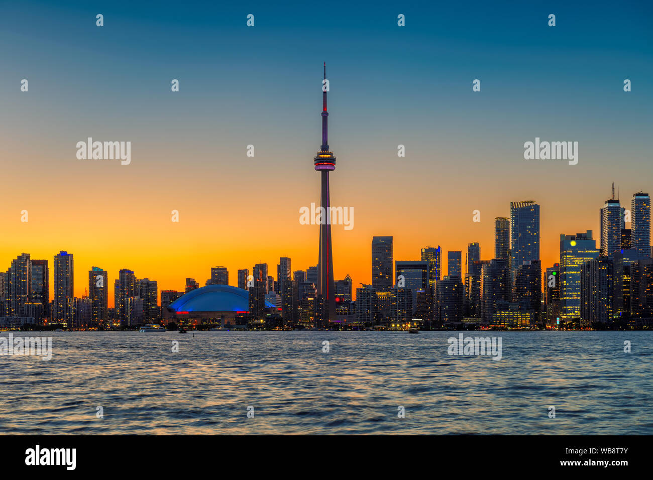 Toronto City skyline at night Stock Photo