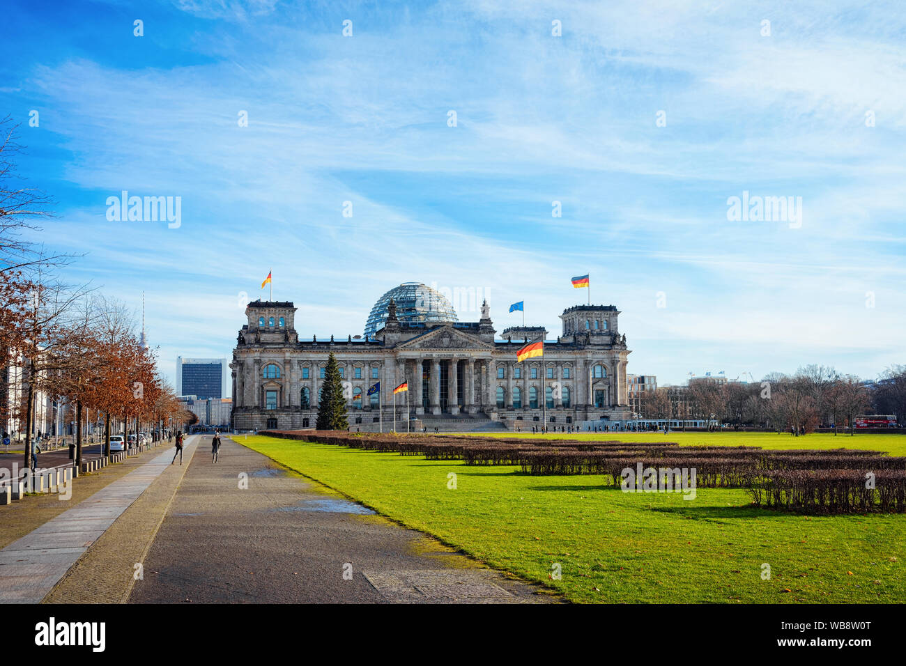 Berlin, Germany - December 13, 2017: Reichstag building architecture ...