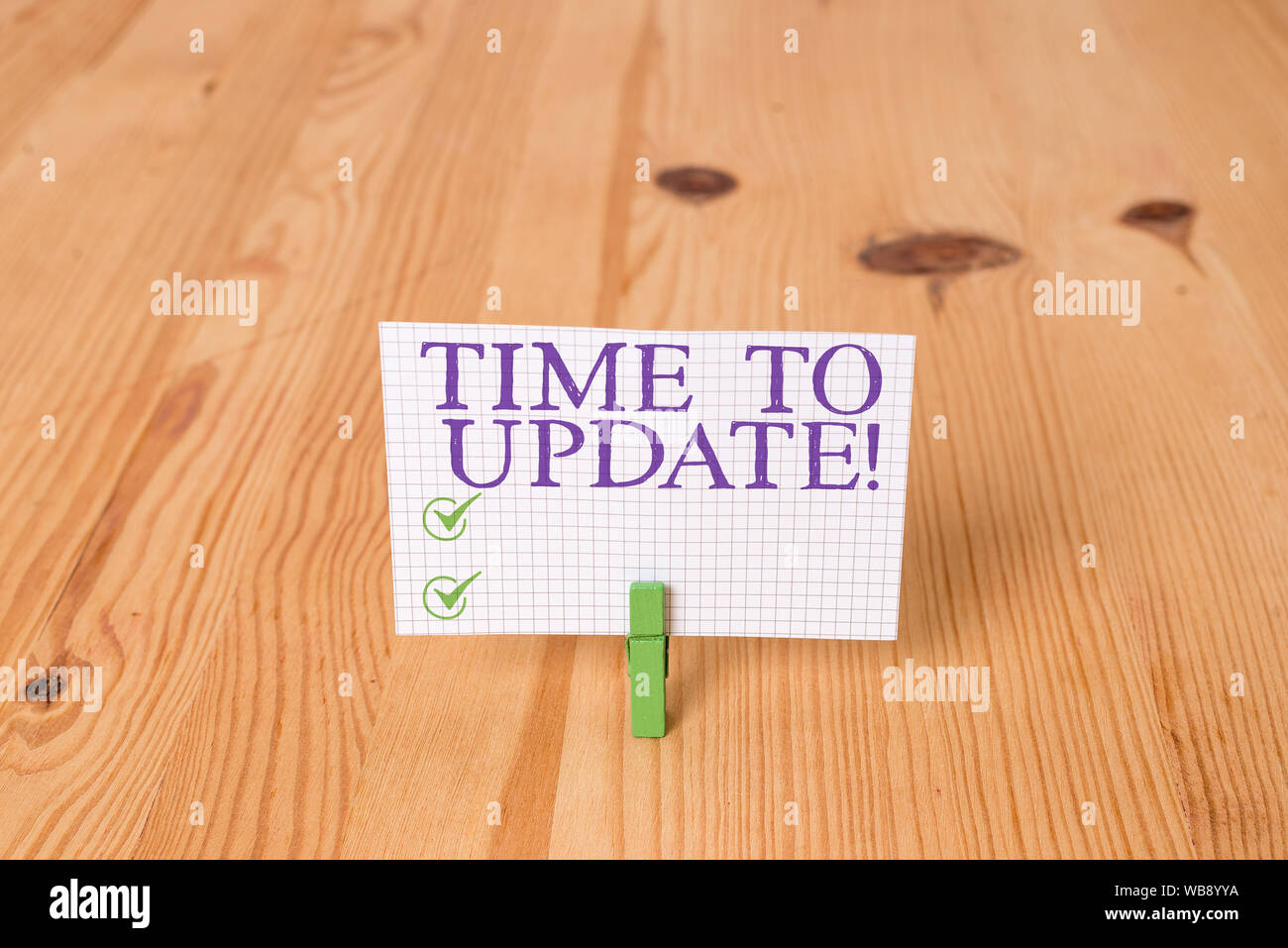 To Be Updated Note Writing note showing Time To Update. Business concept for this is right ...