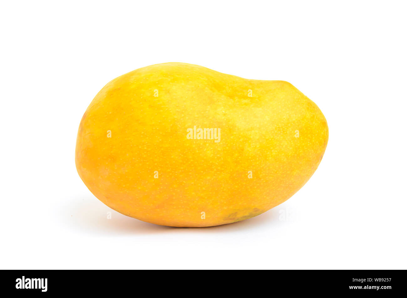 Ripened yellow mango isolated on white background Stock Photo