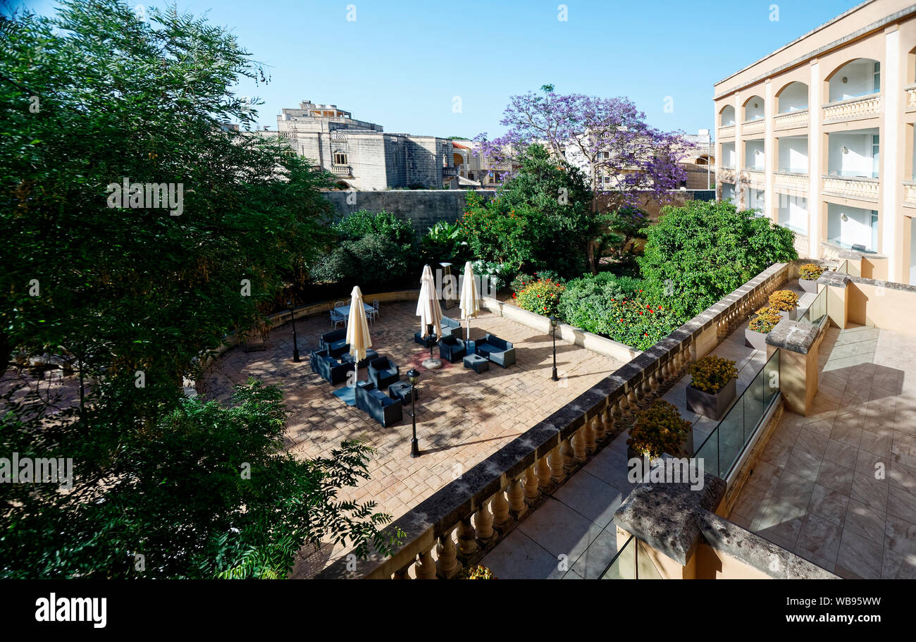 Overview Garden Corinthia Palace Hotel Outdoor Furniture Trees