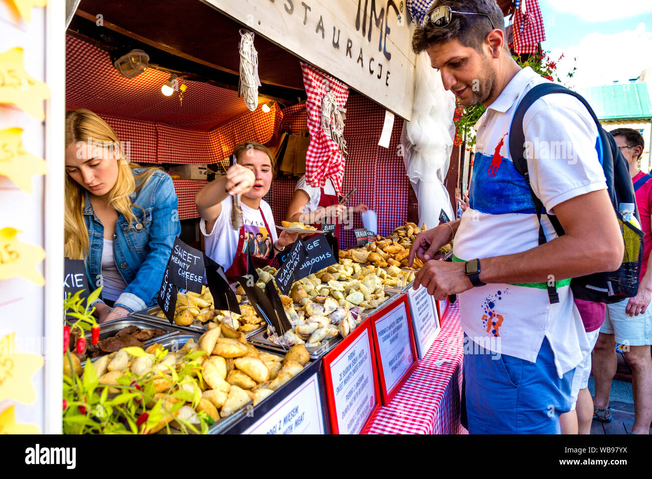 16th Pierogi Festival in Maly Rynek, Krakow, Poland Stock Photo Alamy