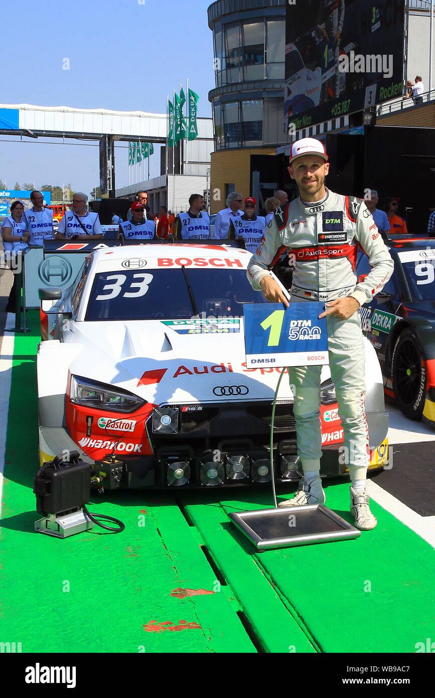 Klettwitz, Germany 23-25 August 2019: DTM Lausitzring - Race 2 - 2019 race winner at the 500th DTM race Rene Rast (Audi Sport Team Rosberg # 33) | usage worldwide Stock Photo