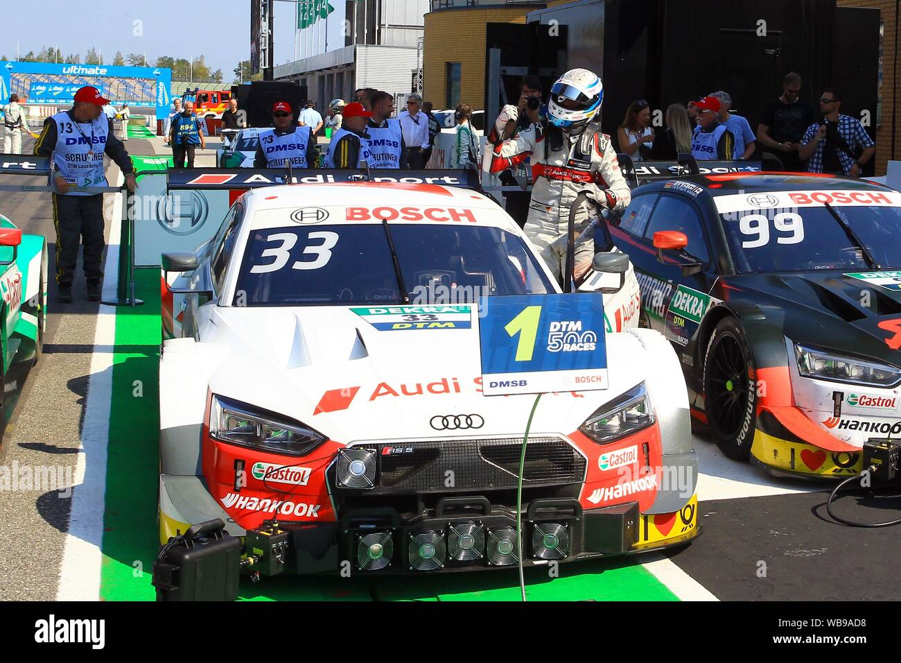 Klettwitz, Germany 23-25 August 2019: DTM Lausitzring - Race 2 - 2019 race winner at the 500th DTM race Rene Rast (Audi Sport Team Rosberg # 33) | usage worldwide Stock Photo