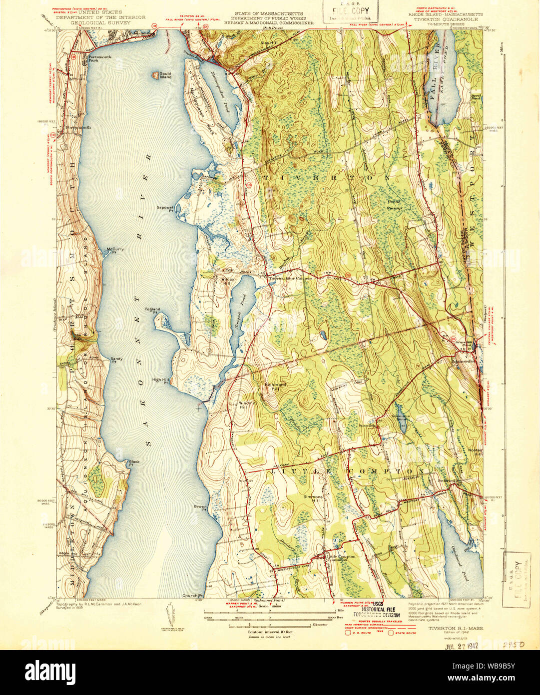 Map Of Tiverton Ri Tiverton Ri Hi-Res Stock Photography And Images - Alamy