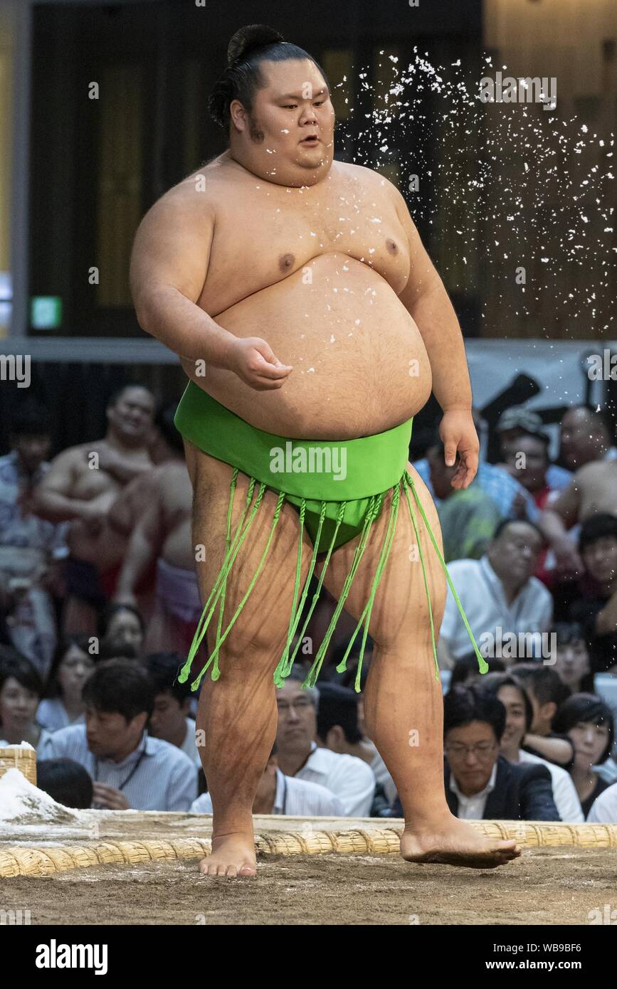 Tokyo, Japan. 25th Aug, 2019. A sumo wrestler Chiyomaru Kazuki
