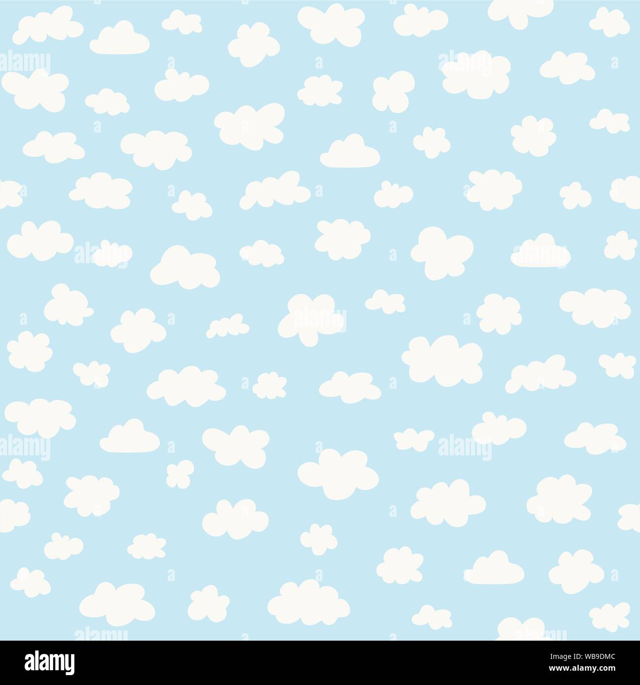 White clouds on blue sky background Stock Vector