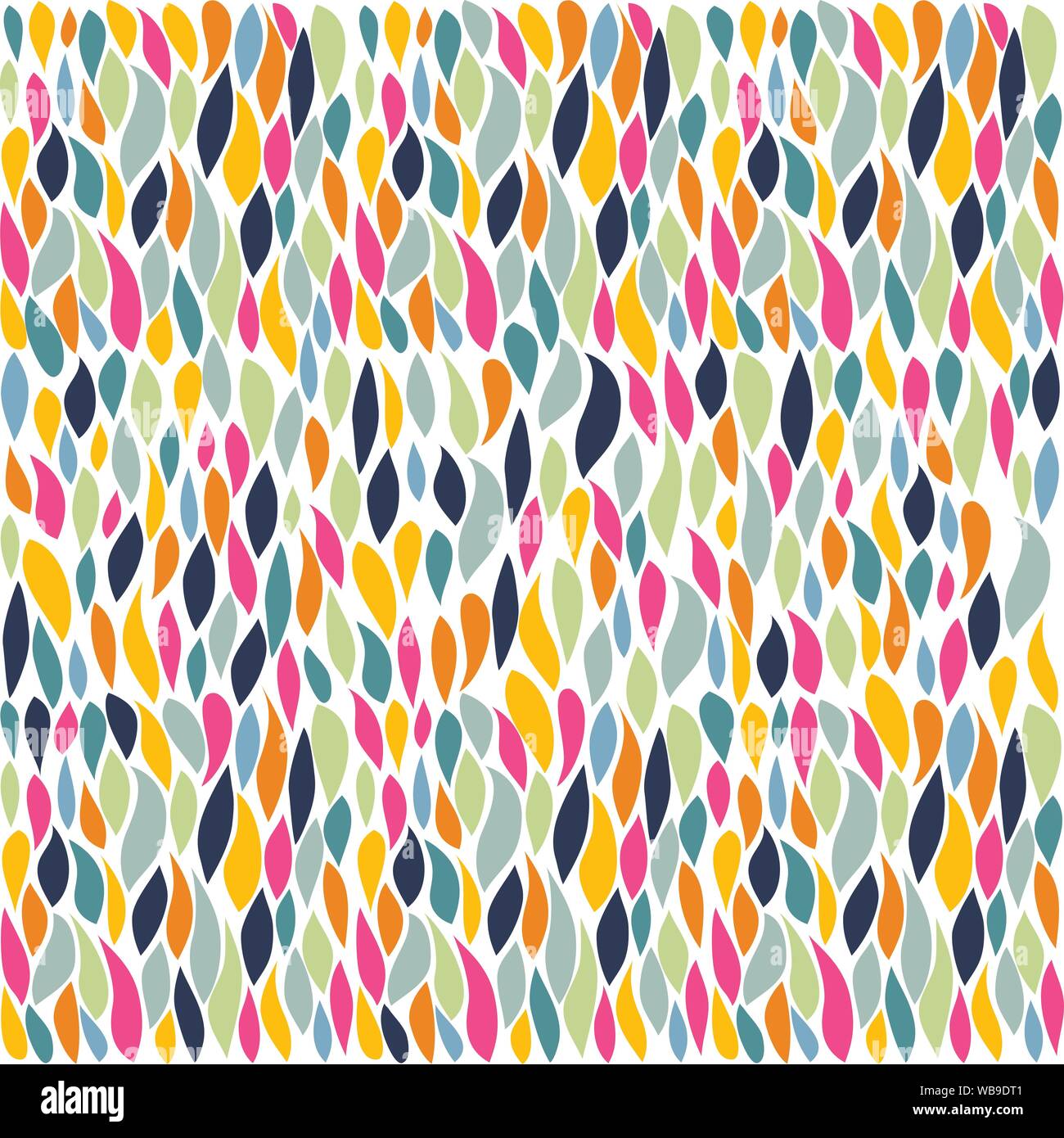 Colorful seamless abstract hand-drawn pattern, waves background Stock Vector