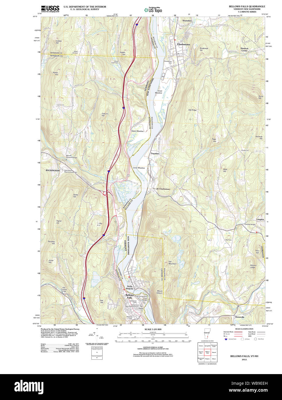 Bellows falls map hires stock photography and images Alamy