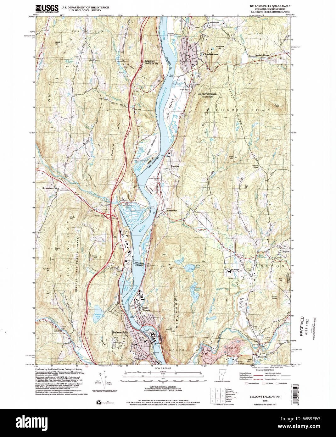 Map of bellows falls hires stock photography and images Alamy