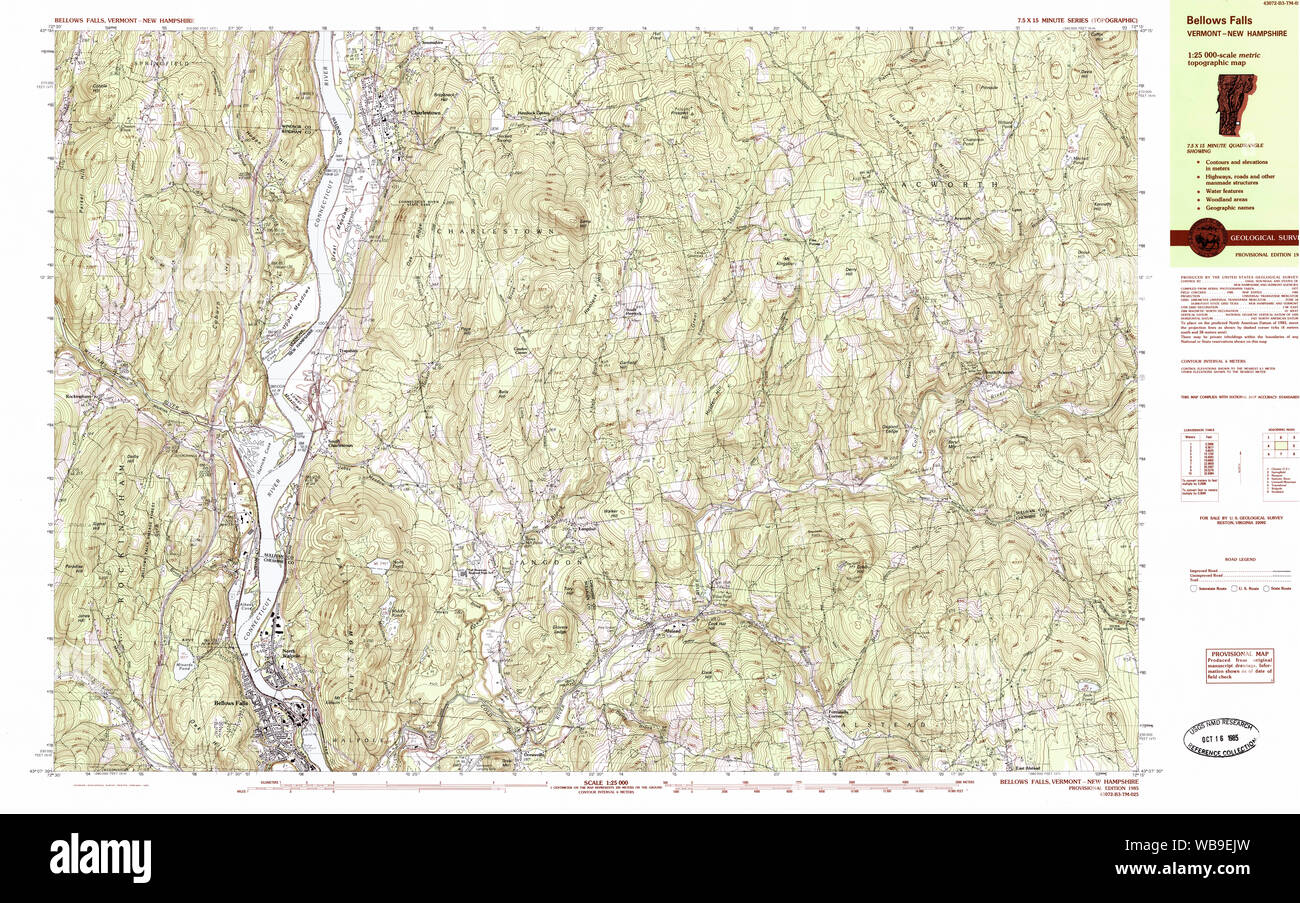 Bellows falls map hires stock photography and images Alamy