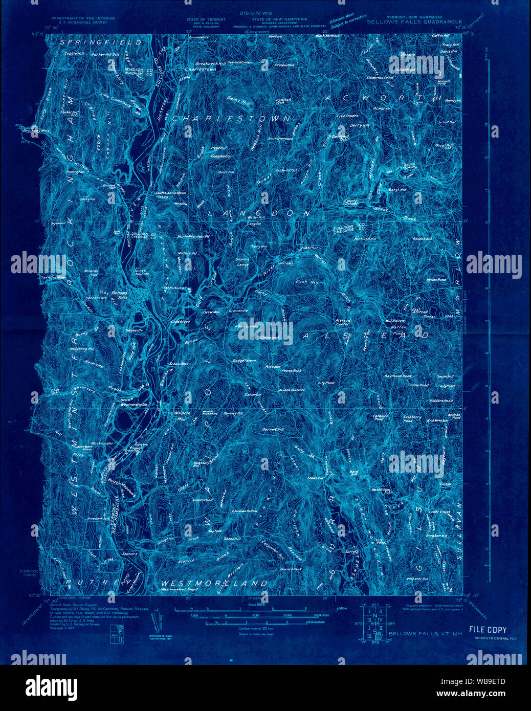 Map of bellows falls hires stock photography and images Alamy