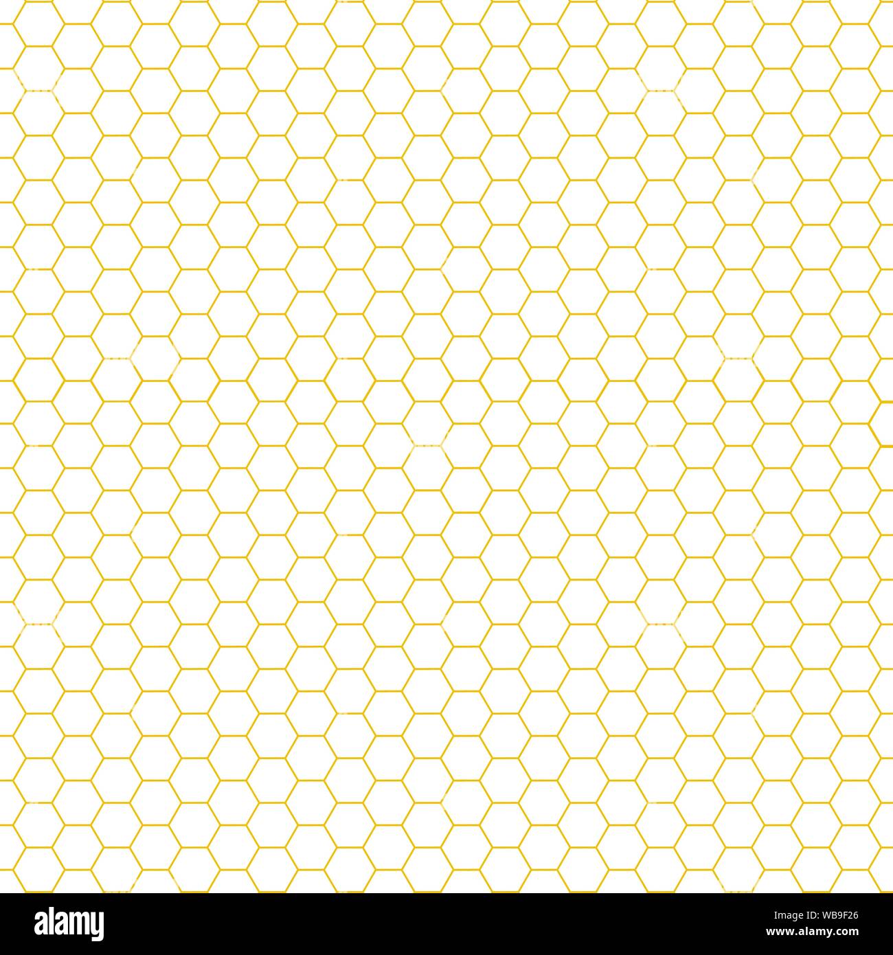 Honeycomb Seamless Pattern. Geometric Hexagons Background Stock Vector