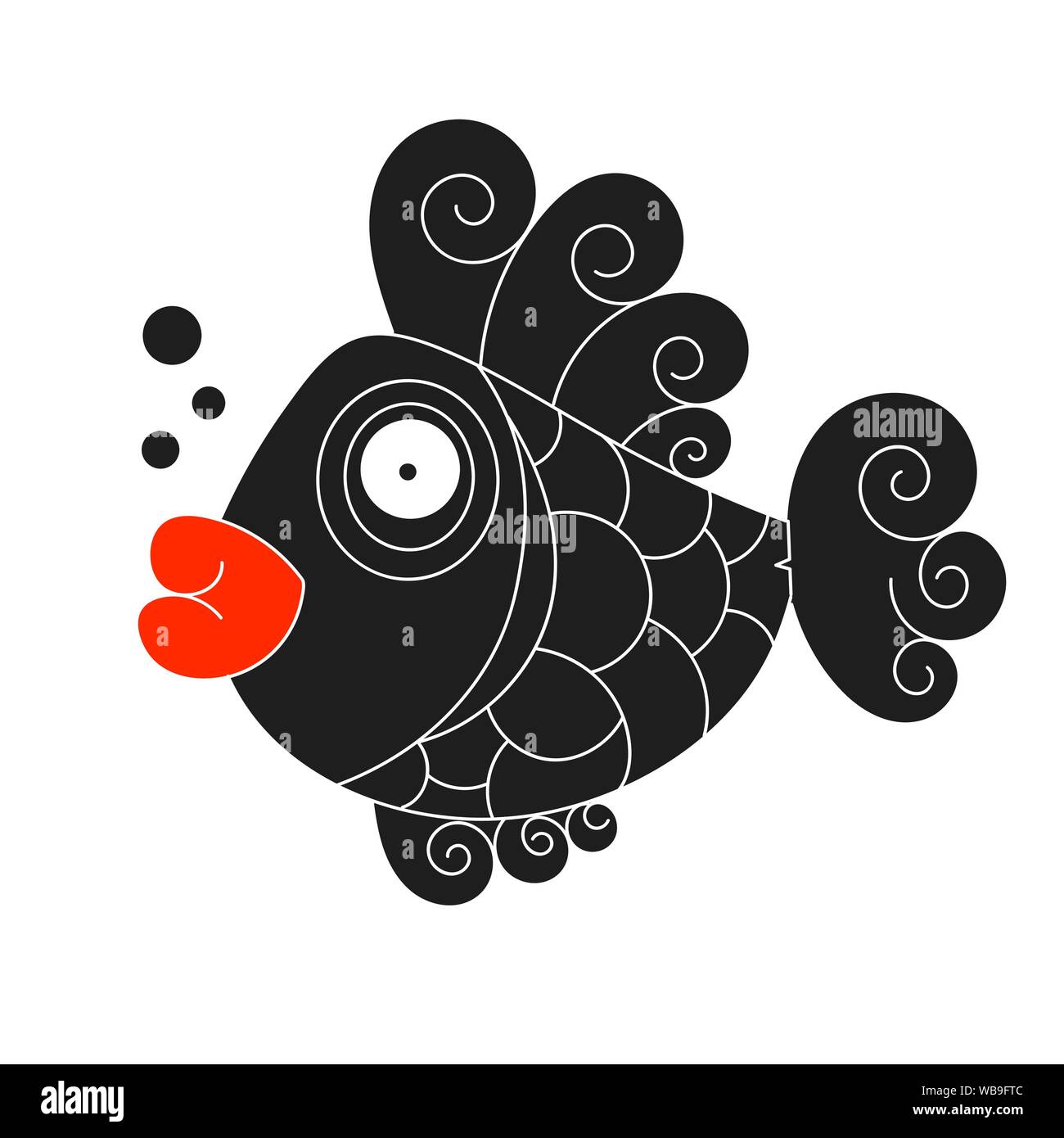 Fish Vector Design Logo Template. Seafood Restaurant Idea. Vector Illustration Stock Vector
