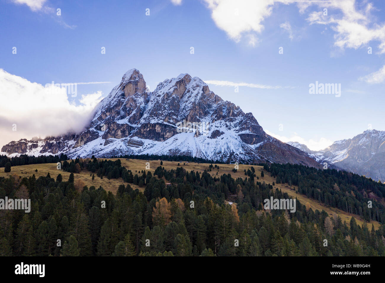 Autumn color in the Dolomites, Italy. Stock Photo